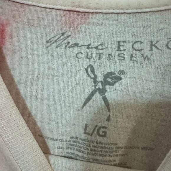 Marc Ecko Shirt Tie Dyed Cotton Red Tee T-shirt Size Large Statue of Liberty - Picture 4 of 5